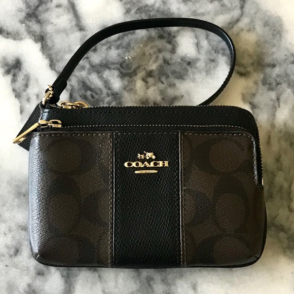 Coach Handbags - Coach Double Corner Zip Wristlet